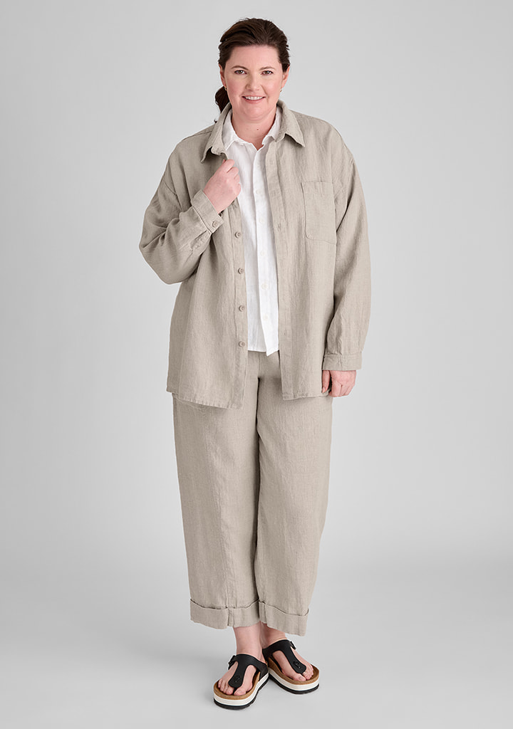Flax linen clothing outfit