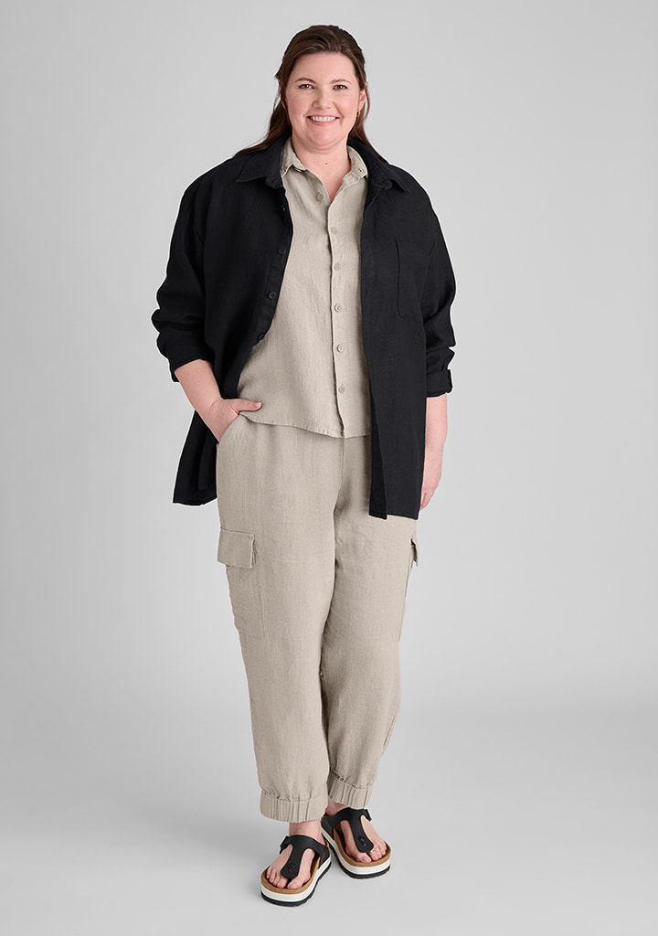 Flax linen clothing outfit