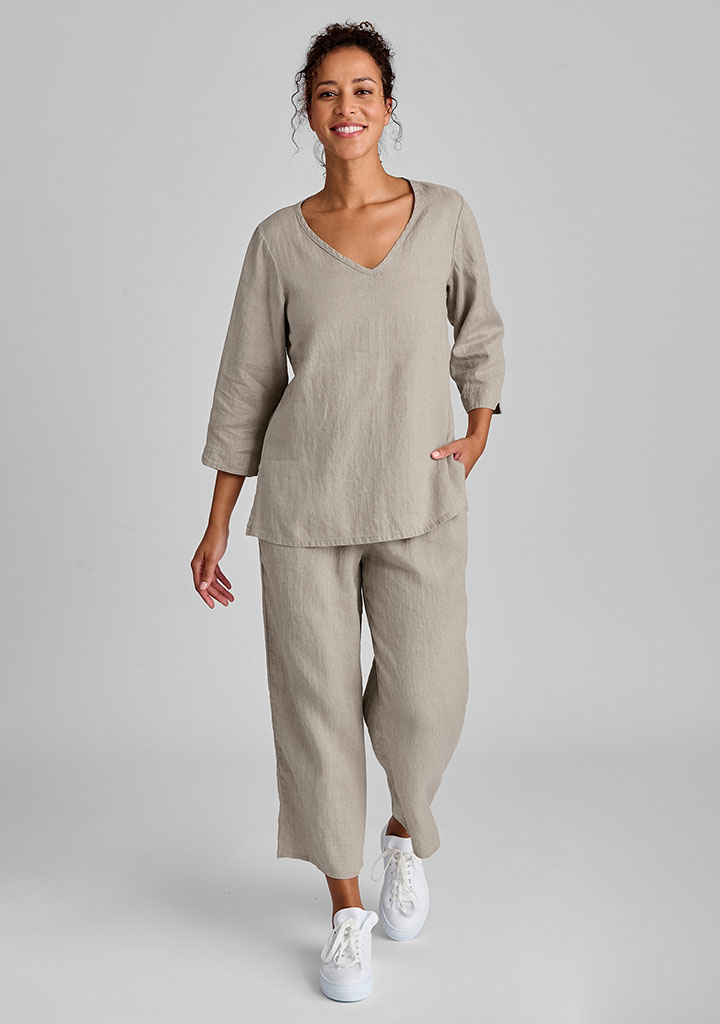 Flax linen clothing outfit