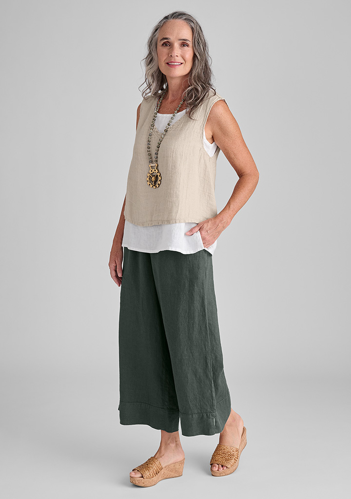 Flax linen clothing outfit