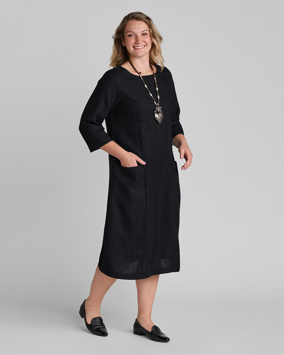 Women's linen pullover in purple