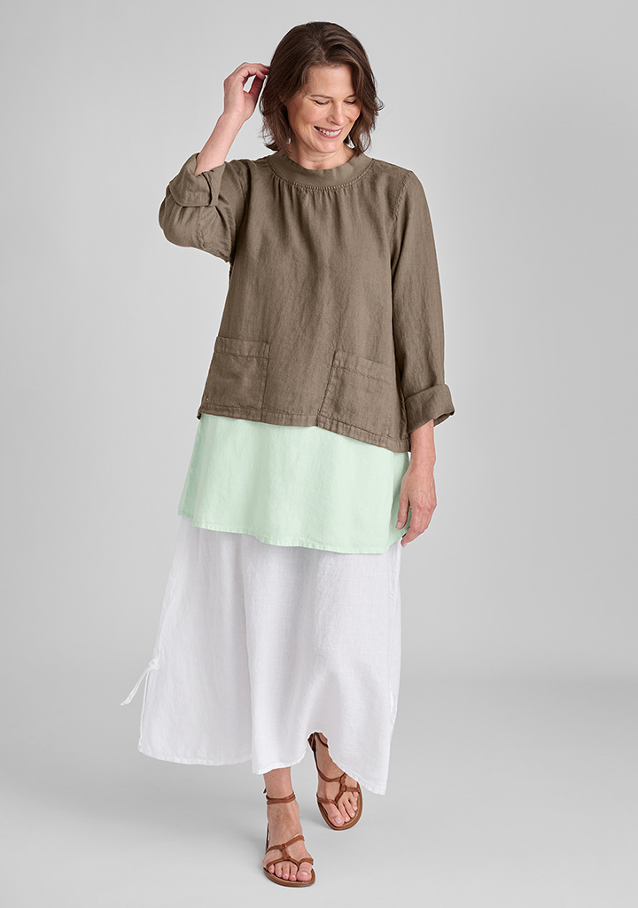 Flax linen clothing outfit