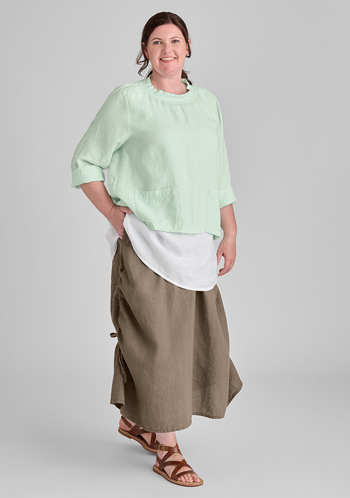 Flax linen clothing outfit