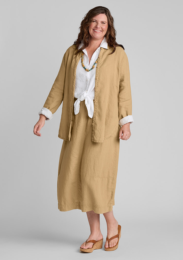 Flax linen clothing outfit